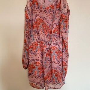 Charlotte Russe Orange Long Sleeve Romper